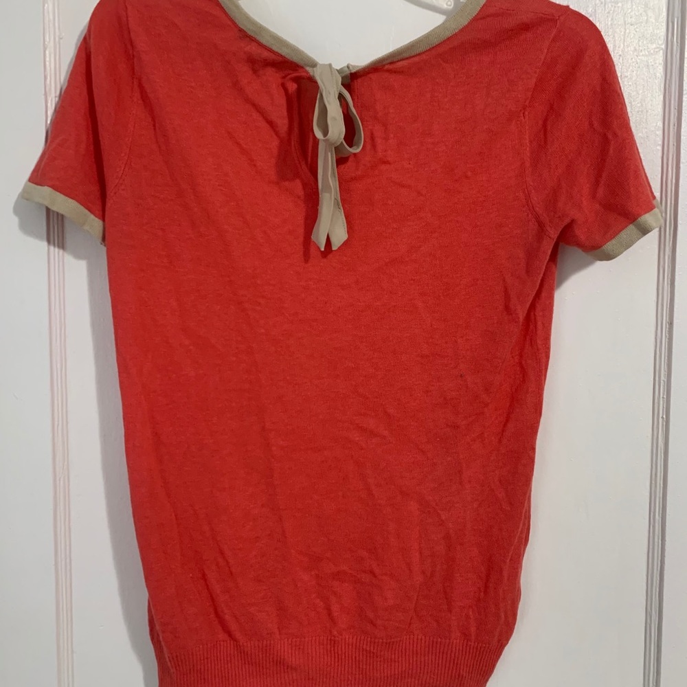 Linen Blend Bow Top